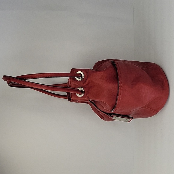 Tignanello Leather Bucket Bag Scarlett Red - Picture 5 of 16
